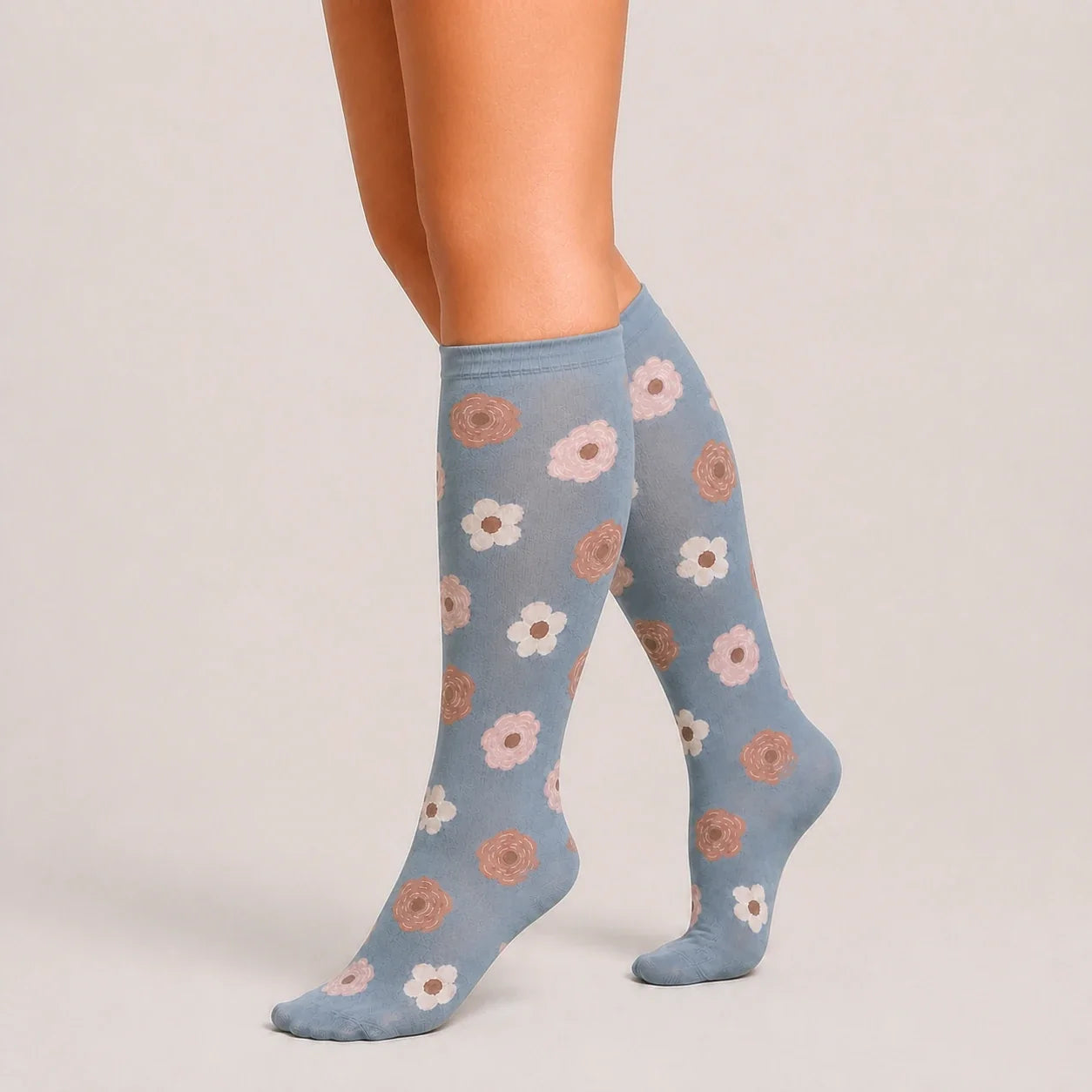 Compression Socks Daisy Flowers Blue — product image 4