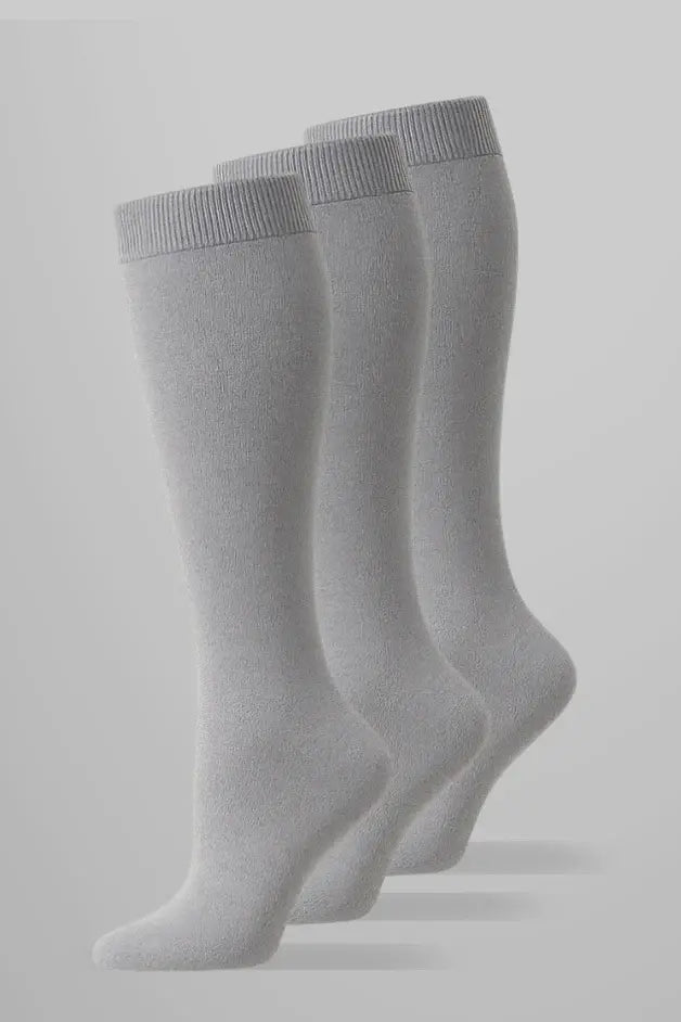 3-Pack Light Grey Compression Socks — main view