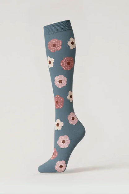 Compression Socks Flowers Grey — product image 3