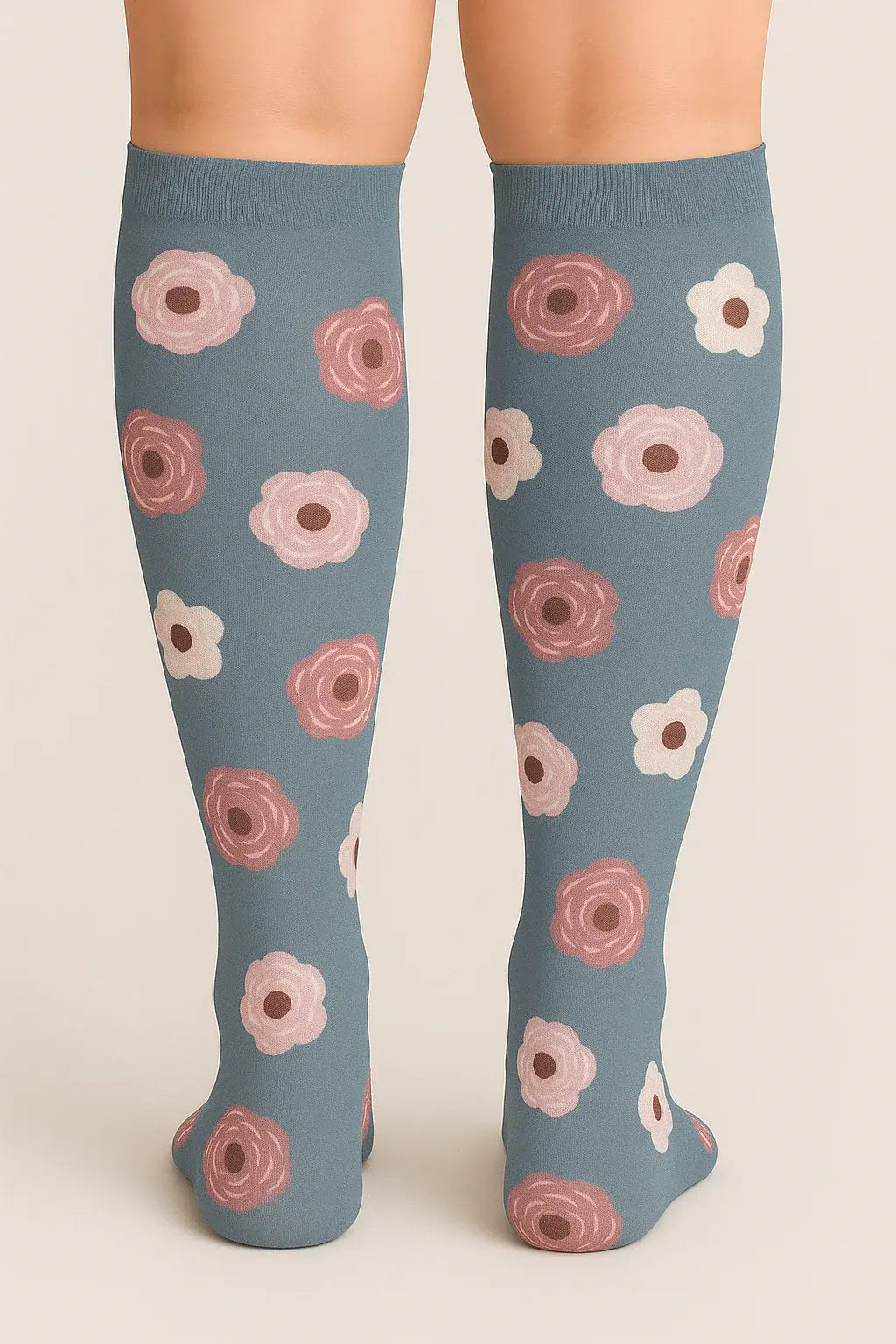 Compression Socks Flowers Grey — product image 6