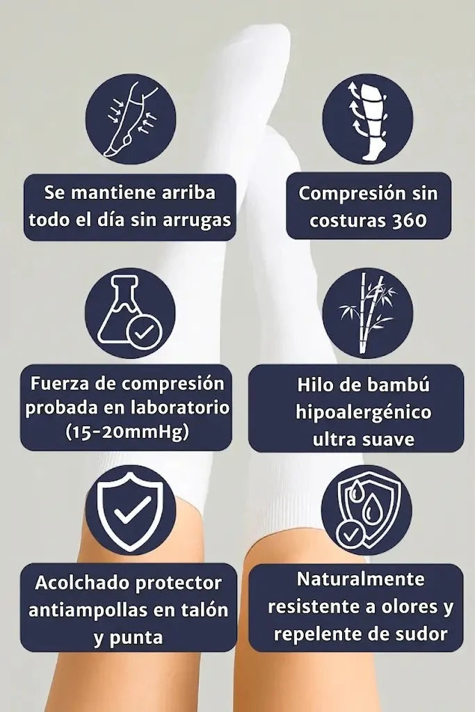 Calcetines de compresión Blanco — imagen del producto 3