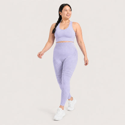 KIMA™ SculptActive 3D shaping leggings — Light Blue — front view