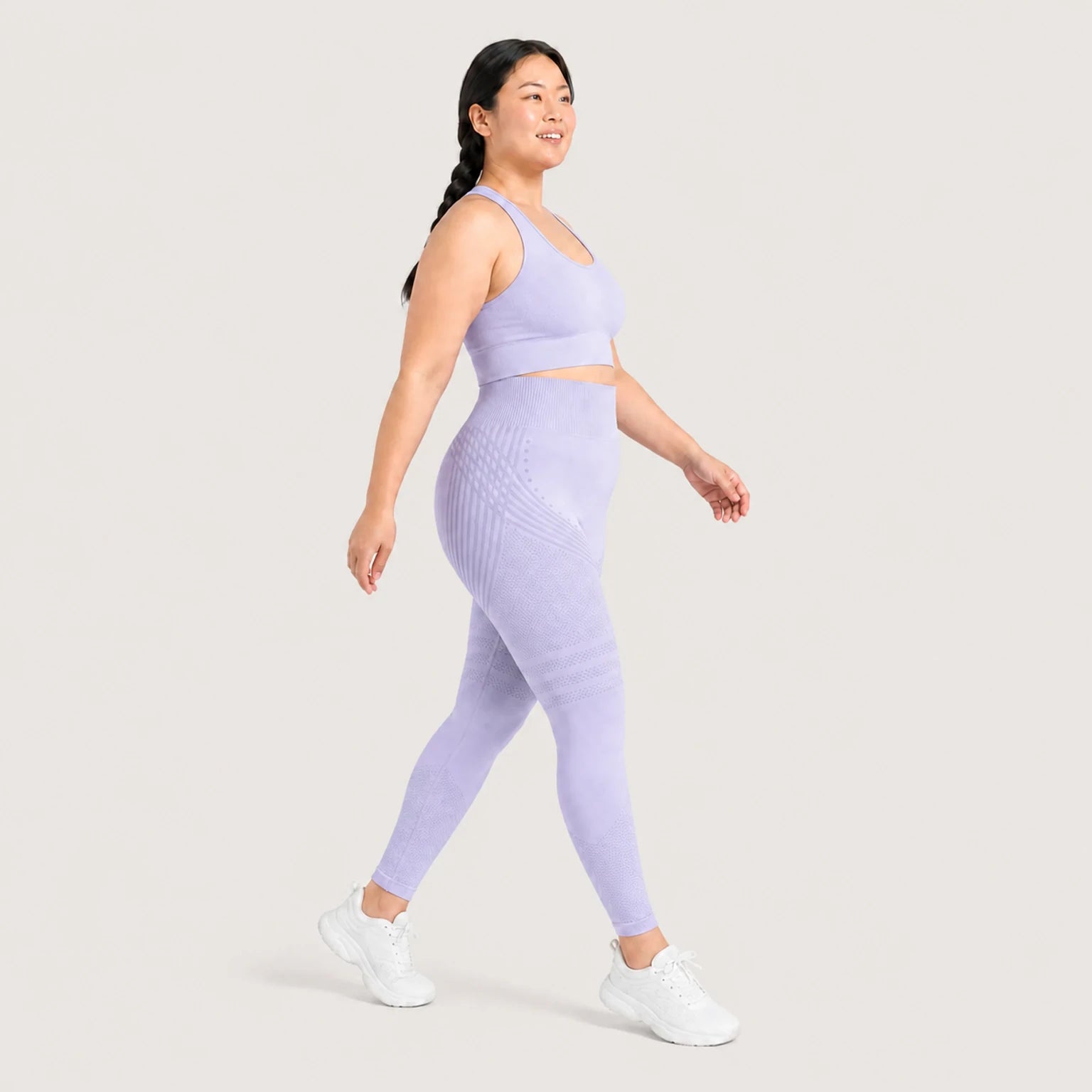 KIMA™ SculptActive 3D shaping leggings — Light Blue — side view