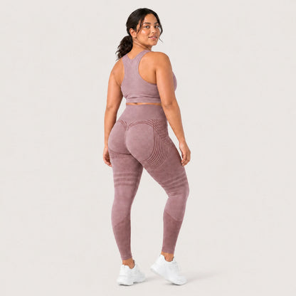 KIMA™ SculptActive 3D shaping leggings — Pink — rear view