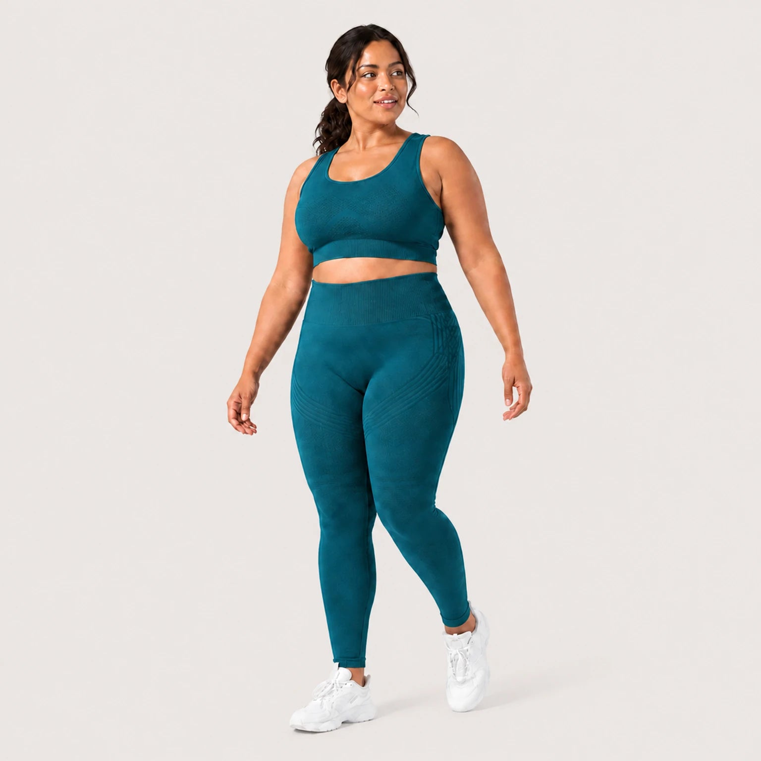KIMA™ SculptActive 3D shaping leggings — Turquoise — front view