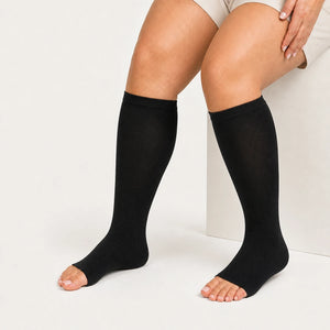 Calcetines de compresión de bambú sin punta KIMA en negro